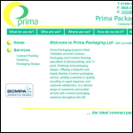 Screen shot of the Prima Packaging Ltd website.