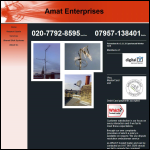 Screen shot of the Amat Enterprises Ltd website.