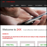 Screen shot of the 24x Ltd website.