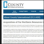 Screen shot of the Courtney International Ltd website.