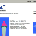 Screen shot of the Crawford Presentations Ltd website.