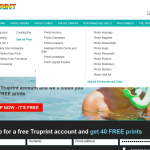 Screen shot of the Truprint website.