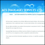 Screen shot of the A.C.S. (Haulage) Services Ltd website.
