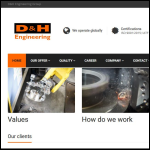 Screen shot of the D & H Engineering Ltd website.