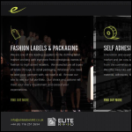Screen shot of the Elite Labels (Leicester) Ltd website.