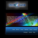 Screen shot of the Global Optics (UK) Ltd website.
