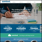 Screen shot of the Samtext Uk Ltd website.