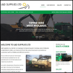 Screen shot of the L & D Supplies Ltd website.