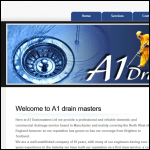 Screen shot of the A1 Drainmasters Ltd website.