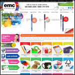 Screen shot of the EMC Advertising Gifts Ltd website.