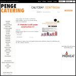 Screen shot of the Penge Catering Equipment Supplies Ltd website.