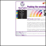 Screen shot of the SDP Print Solutions website.