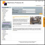 Screen shot of the Machinery Products UK Ltd website.