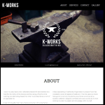 Screen shot of the K Works Blacksmithing website.