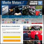 Screen shot of the Merlin Motors Huddersfield Ltd website.