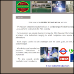 Screen shot of the Adbeck Fabrications Ltd website.