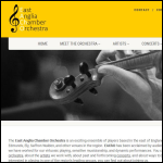 Screen shot of the Chamber Orchestra Anglia website.
