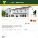 Screen shot of the Treetops Care Home Ltd website.