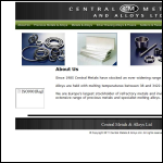 Screen shot of the Central Metals & Alloys Ltd website.