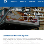 Screen shot of the Daktronics UK Ltd website.