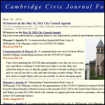 Screen shot of the Cambridge Review Committee website.