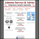Screen shot of the Asbestos Surveys & Advice website.