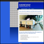 Screen shot of the Hancaw Fabrications Ltd website.