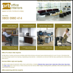 Screen shot of the PRB Office Interiors website.
