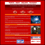 Screen shot of the North West Welder Training website.