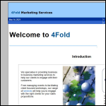 Screen shot of the 4fold Marketing Services Ltd website.