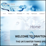 Screen shot of the Drayton Tank & Accessories Ltd website.