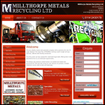 Screen shot of the Millthorpe Metals Recycling Ltd website.
