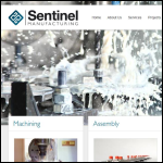 Screen shot of the Sentinel Manufacturing Ltd website.