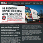 Screen shot of the Industrial Door Services Ltd website.
