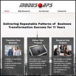 Screen shot of the Modus Utilities Ltd website.