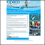 Screen shot of the Ropeco Ltd website.