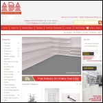 Screen shot of the A D A Shop Fittings website.