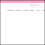 Screen shot of the Agatha Clothing Ltd website.