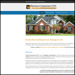 Screen shot of the Harrison Interiors Ltd website.
