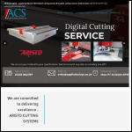 Screen shot of the Applied Cutting Systems Ltd website.
