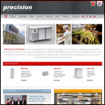 Screen shot of the Precision Refrigeration website.