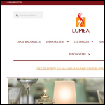 Screen shot of the Lumea Candle Lamps website.