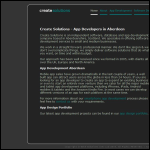 Screen shot of the Create Solutions (UK) Ltd website.