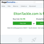 Screen shot of the Elton Tackle Ltd website.