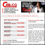 Screen shot of the Wilmslow Cabco Ltd website.