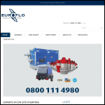 Screen shot of the Euroflo Fluid Handling Ltd website.