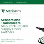 Screen shot of the Variohm EuroSensor Ltd website.