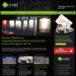 Screen shot of the Hendry Exhibitions website.