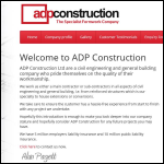 Screen shot of the Adp Construction Ltd website.