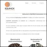 Screen shot of the Equinox Automation & Controls Ltd website.